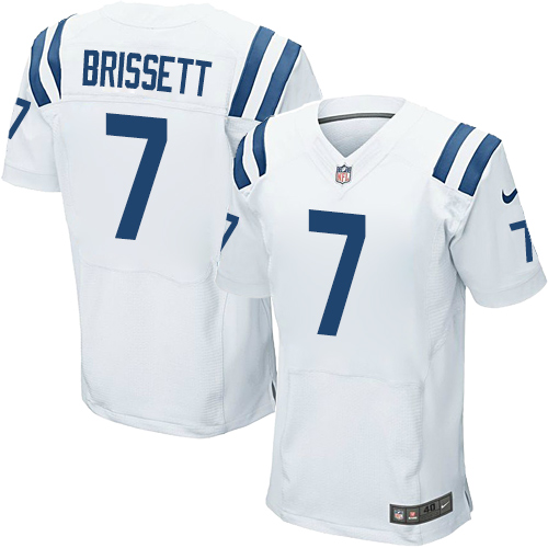 Nike Colts #7 Jacoby Brissett White Mens Stitched NFL Elite Jers