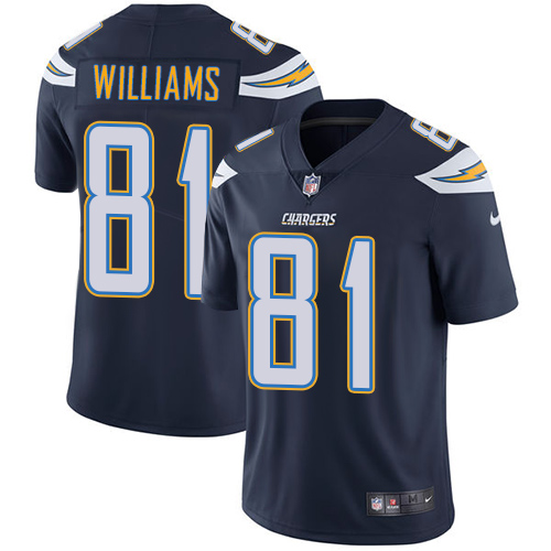 Nike Chargers #81 Mike Williams Navy Blue Team Color Mens Stitched NFL Vapor Untouchable Limited Jer