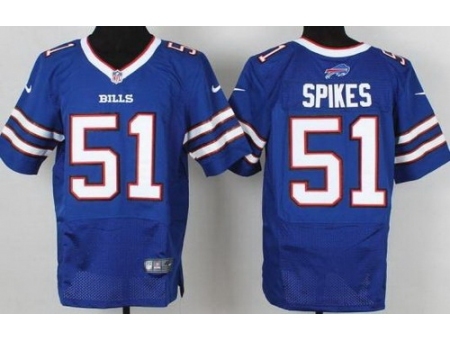 Nike Buffalo Bills 51 Brandon Spikes Blue Elite NFL Jersey