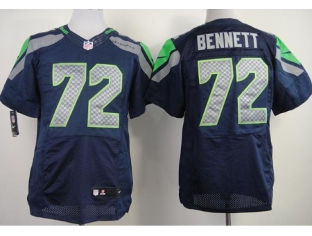 Nike Seattle Seahawks 72 Michael Bennett Blue Elite NFL Jersey