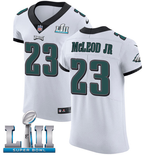 Nike Eagles #23 Rodney McLeod Jr White Super Bowl LII Mens Stitched NFL Vapor Untouchable Elite Jers