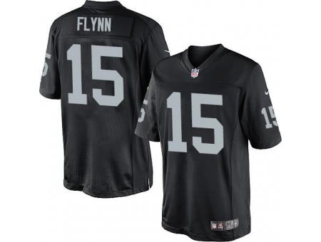 Nike Oakland Raiders 15 Matt Flynn Black Elite NFL Jersey