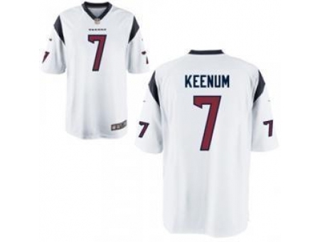 Nike Houston Texans 7 Case Keenum White Elite NFL Jersey