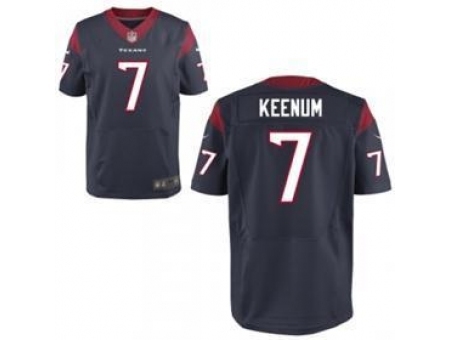 Nike Houston Texans 7 Case Keenum Blue Elit NFL Jersey