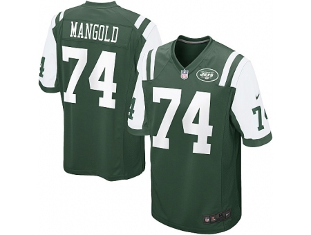 Nike New York Jets 74 Nick Mangold green Game NFL Jersey