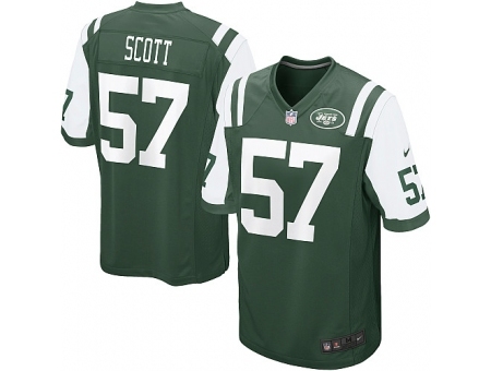 Nike New York Jets 57 Bart Scott green Game NFL Jersey