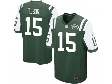 Nike New York Jets 15 Tim Tebow green Game NFL Jersey