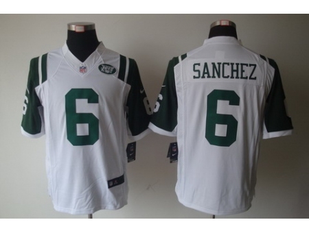 Nike New York Jets 6 Mark Sanchez White Limited NFL Jersey