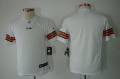 Youth Nike Cleveland Browns Blank White Color[Youth Limited Jerseys]