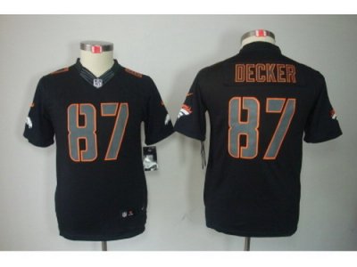 Nike Youth NFL Denver Broncos #87 Eric Decker black jerseys[Impact Limited]