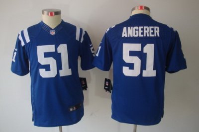 Youth Nike NFL Indianapolis Colts #51 Pat Angerer Blue Limited Jerseys