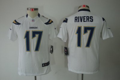 Youth Nike San Diego Charger #17 Rivers White Limited Jerseys