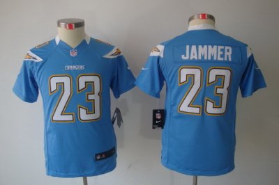 Youth Nike San Diego Chargers #23 Quentin Jammer Light Blue Limi