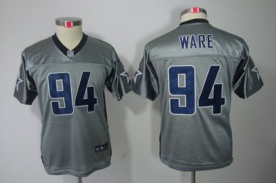 Nike Youth Dallas Cowboys #94 DeMarcus Ware[Youth Grey Shadow Elite Jerseys]