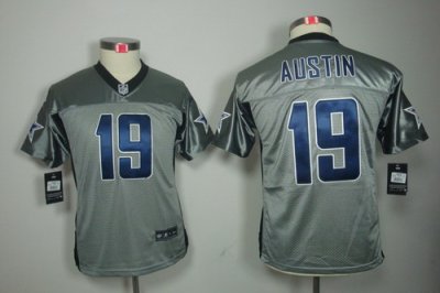 Youth Nike Dallas Cowboys 19# Austin Grey Color[Youth Shadow Elite Jerseys]