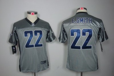 Youth Nike Dallas Cowboys 22# E.SMITH Grey Color[Youth Shadow El