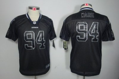 Youth Nike Dallas Cowboys #94 DeMarcus Ware Black Color[Lights O