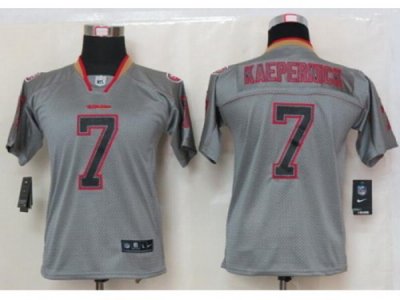 Nike Youth San Francisco 49ers #7 Colin Kaepernick Grey jerseys[