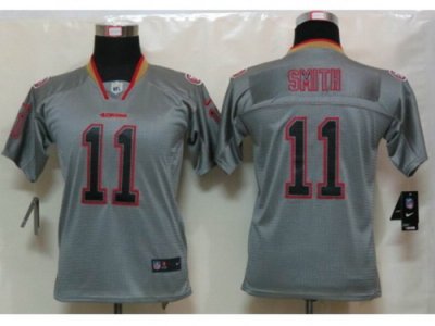 Nike Youth San Francisco 49ers #11 Alex Smith Grey Jerseys[Elite lights out]