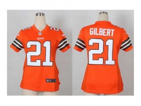 Nike Women Jerseys Cleveland Browns #21 Gilbert orange