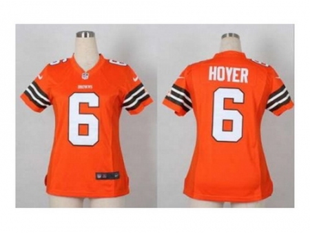 Nike Women Jerseys Cleveland Browns #6 Hoyer orange