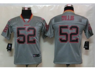 Nike Youth San Francisco 49ers #52 Patrick Willis Grey Jerseys[Elite lights out]