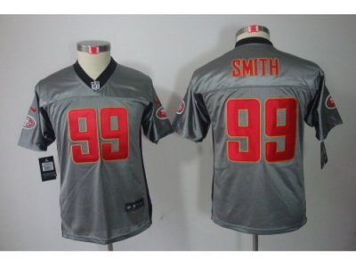 Nike Youth San Francisco 49ers #99 Aldon Smith Grey Shadow Elite Jerseys