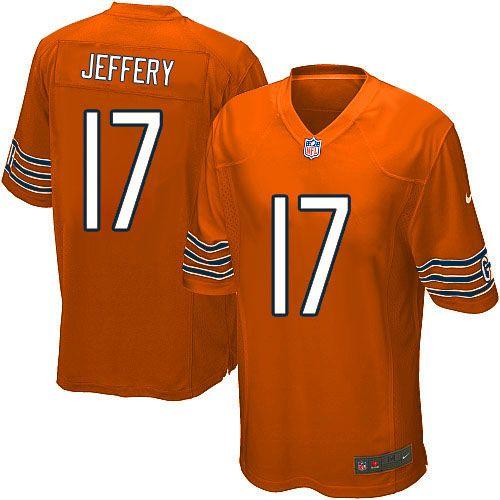 Nike NFL Chicago Bears #17 Alshon Jeffery Orange Youth Limited A