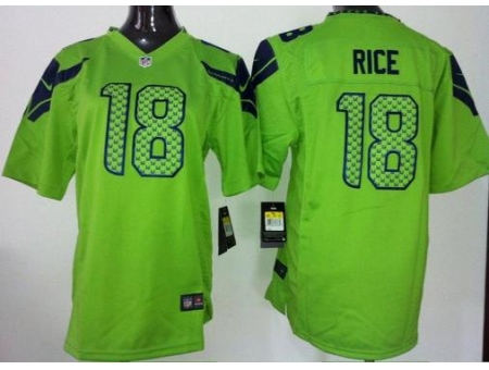 Youth Nike Seattle Seahawks 18 Sidney Rice Green Jerseys