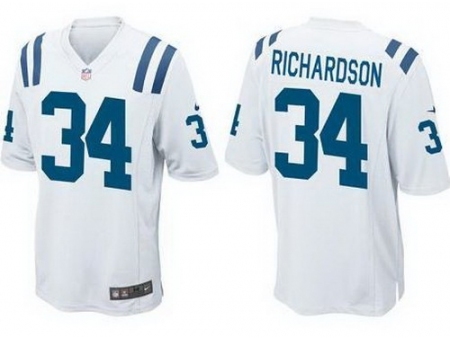 Nike Indianapolis Colts 34 Trent Richardson White Game NFL Jerse