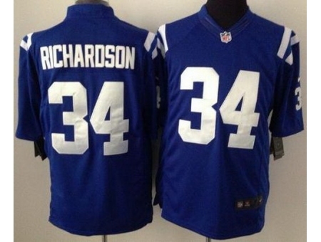 Nike Indianapolis Colts 34 Trent Richardson Blue Game NFL Jersey