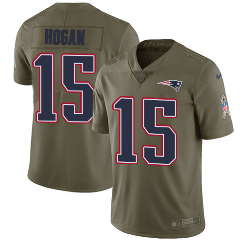 Nike Patriots #15 Chris Hogan Olive Mens Stitched NFL Limited 20