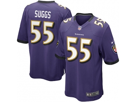 Nike Baltimore Ravens 55 Terrell Suggs purple Game NFL Jersey