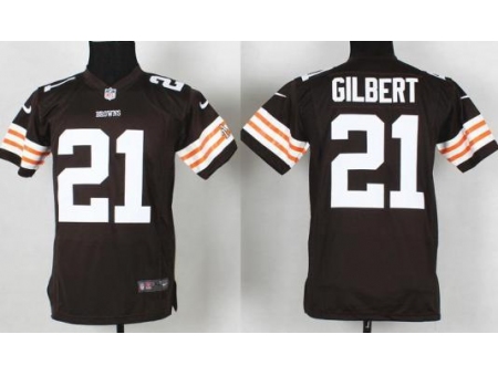 Youth Nike Cleveland Browns 21 Justin Gilbert Brown NFL Jersey
