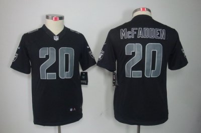 Nike Youth Oakland Raiders #20 Darren McFadden Black Jerseys[Impact Limited]