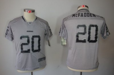 Nike Youth Oakland Raiders #20 Darren McFadden Grey Jerseys[Elit