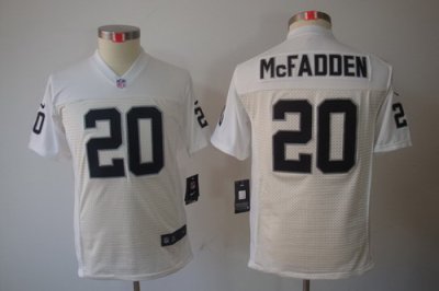 Nike Youth Oakland Raiders #20 Darren McFadden White Color[Youth