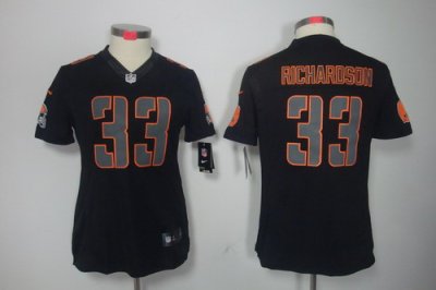 Women Nike Cleveland Browns #33 Trent Richardson Black Jerseys[Impact Limited]