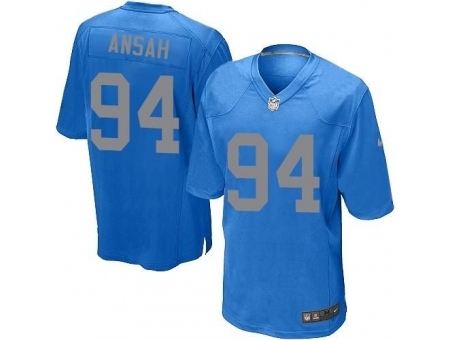 Nike Detroit Lions 94 Ziggy Ansah Blue Limited Alternate NFL Jersey