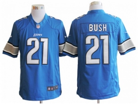 Nike Detroit Lions 21 Reggie Bush Blue Limited NFL Jersey