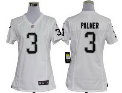 Women Nike Oakland Raiders #3 Carson Palmer White Nike NFL Jerseys