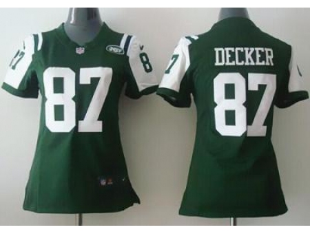 Women Nike New York Jets 87 Eric Decker Green NFL Jerseys