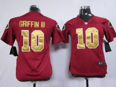 Women Nike Washington Redskins #10 Robert Griffin III Red 80th NFL Jerseys