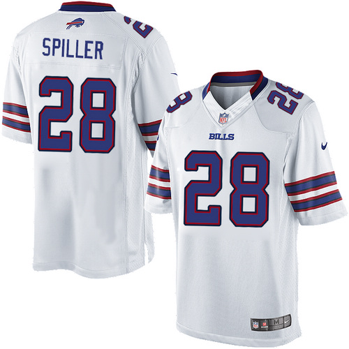 C.J. Spiller Youth White Jersey - Stitched Limited Nike Buffalo 