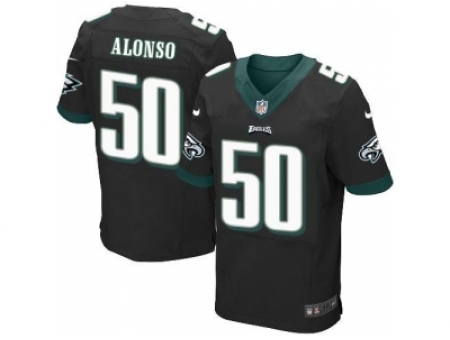 Nike Philadelphia Eagles 50 Kiko Alonso Black Elite NFL Jersey