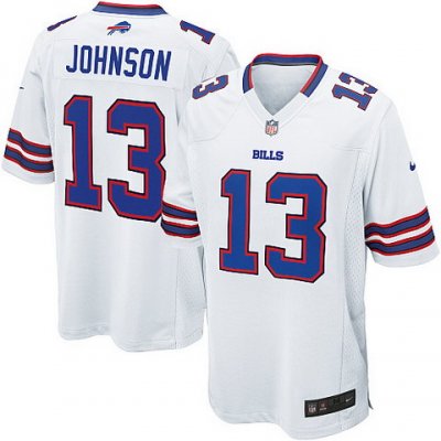Youth Nike Buffalo Bills 13# Steve Johnson Game White Jersey