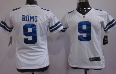 Women Nike Dallas cowboys 9 Romo White NFL Jerseys