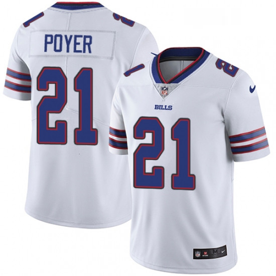 Mens Nike Buffalo Bills 21 Jordan Poyer White Vapor Untouchable Limited Player NFL Jersey