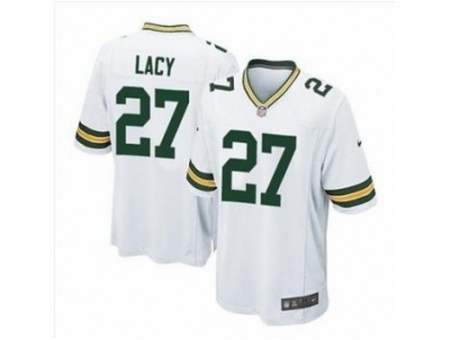 Nike Green Bay Packers 27 Eddie Lacy white game NFL Jersey