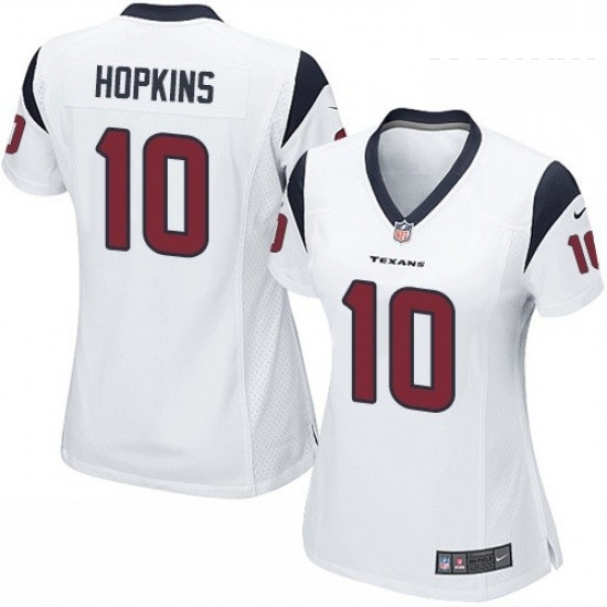 Womens Nike Houston Texans 10 DeAndre Hopkins Game Red Alternate